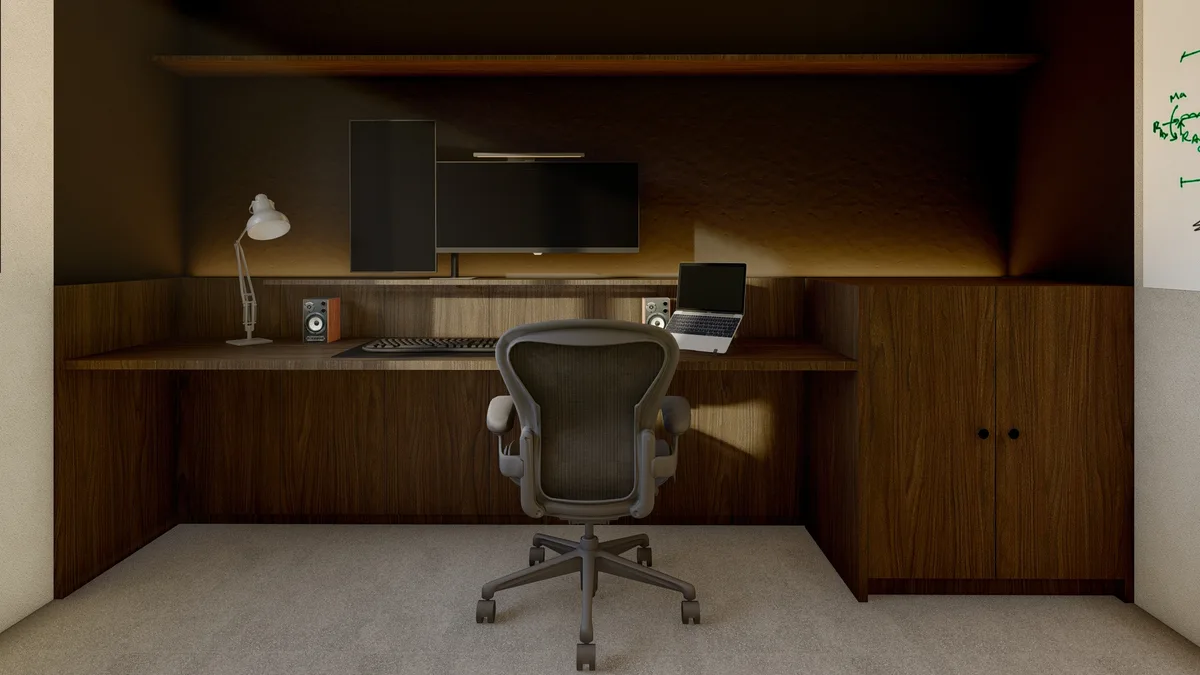 Apartamento Irerê, Sala de estar com iluminação