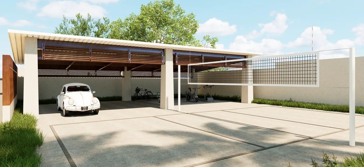 Residência Pampulha, Area social com pe-direito duplo