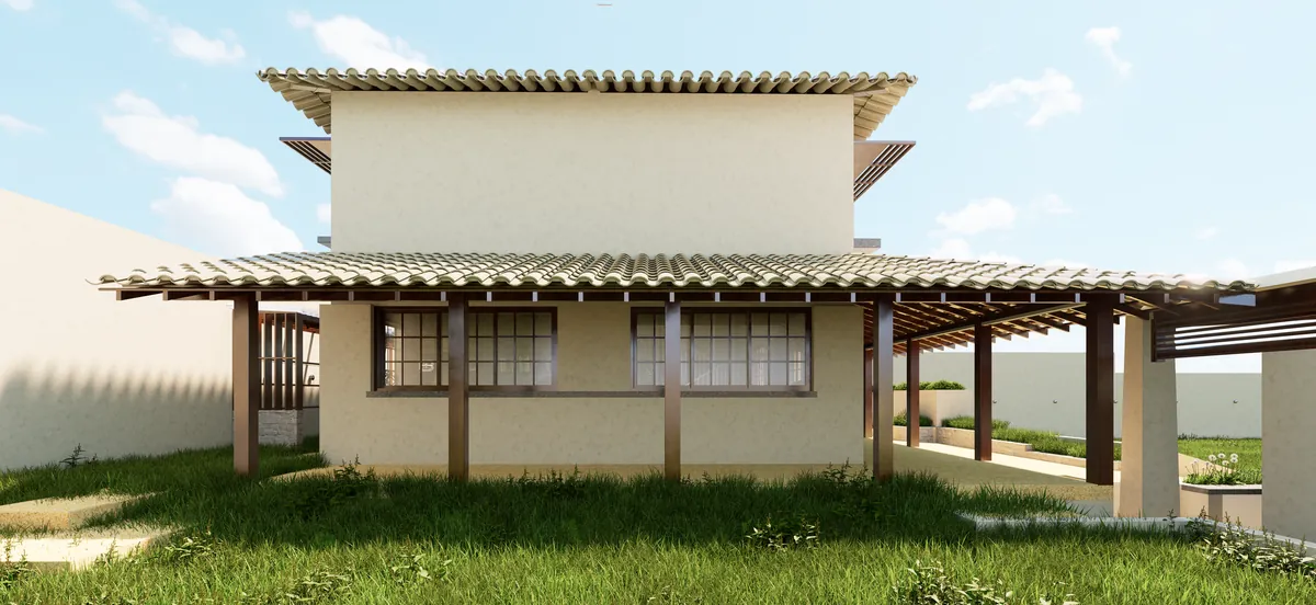 Residência Pampulha, Detalhe construtivo em concreto