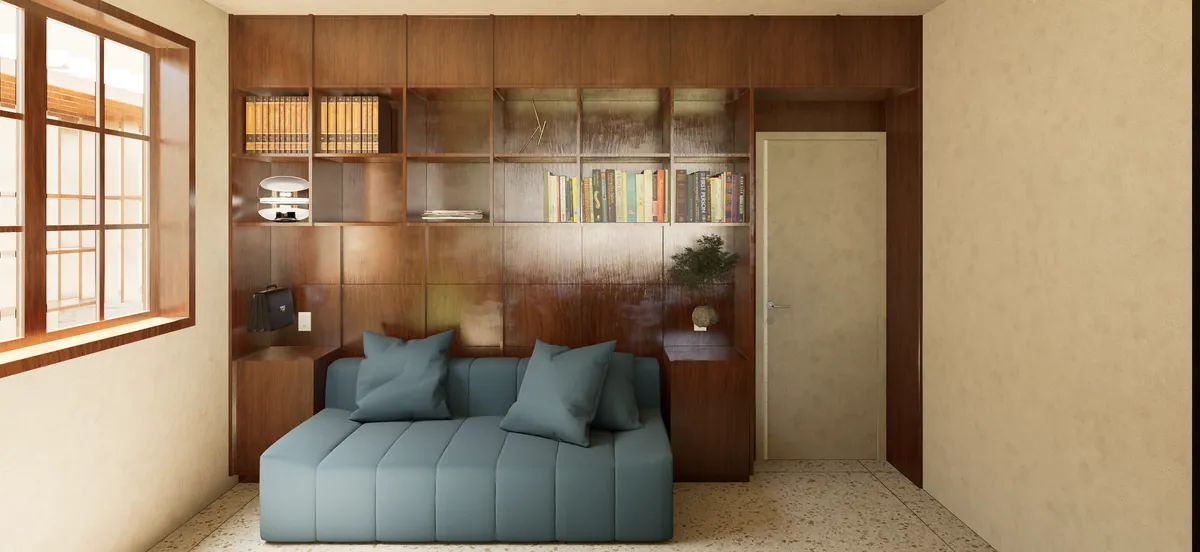 Residência Pampulha, Detalhe externo e piscina