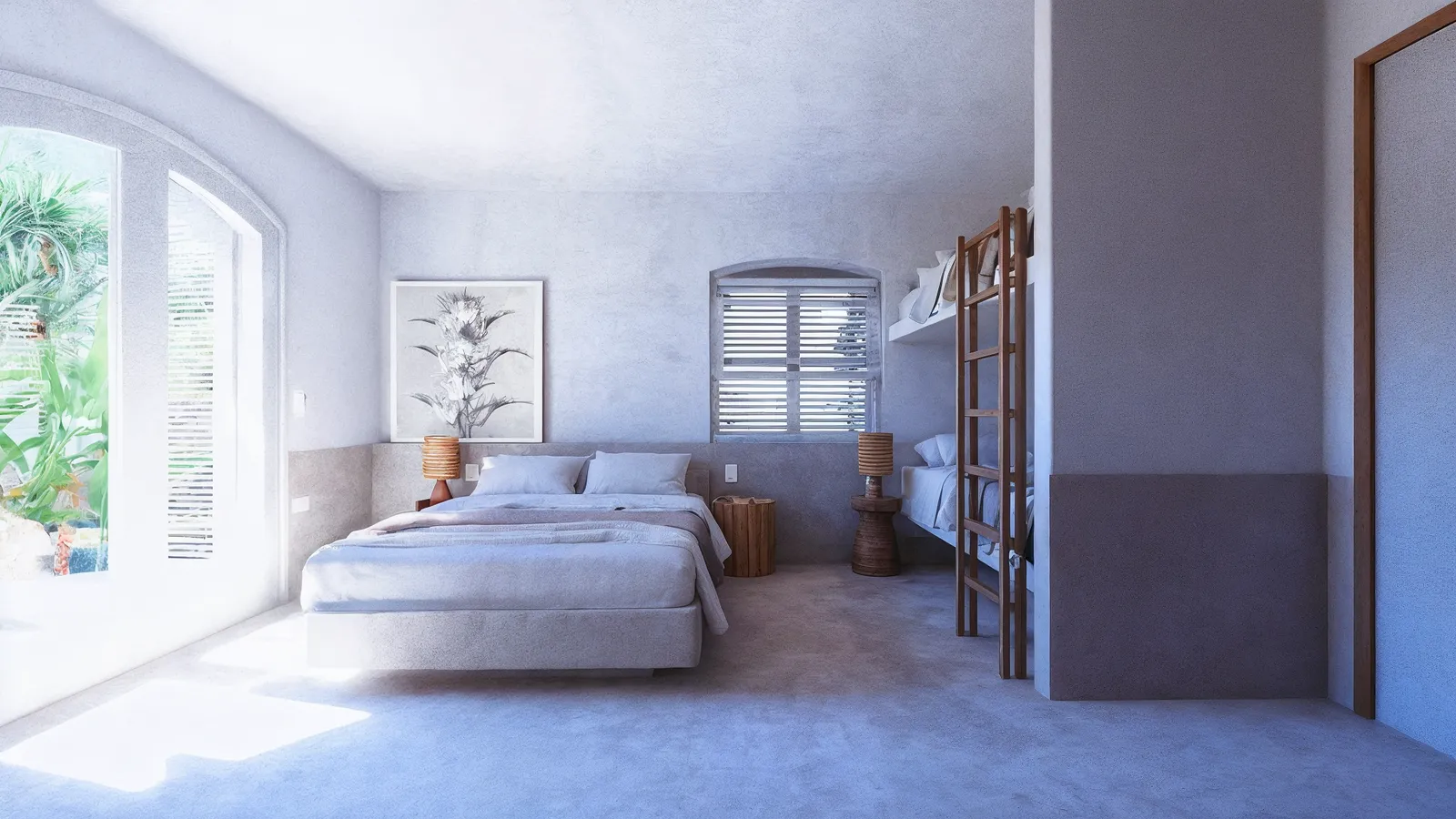 Residência Maresias, Render 3D suíte